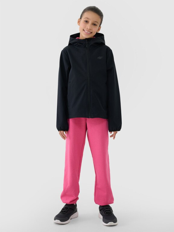 Dziewczęcy softshell 4F 4FJWSS25TSOFF305 - czarny