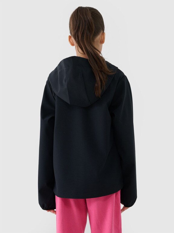 Dziewczęcy softshell 4F 4FJWSS25TSOFF305 - czarny