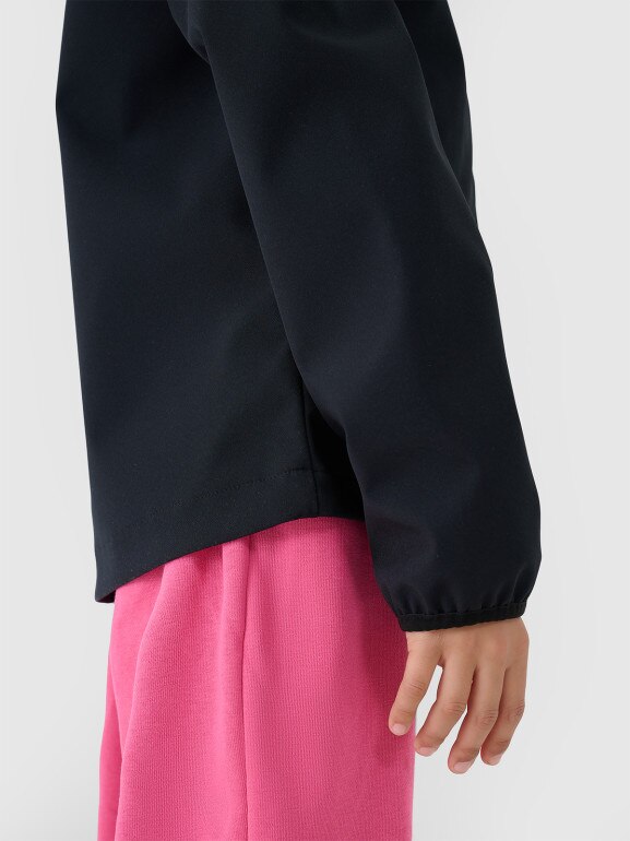 Dziewczęcy softshell 4F 4FJWSS25TSOFF305 - czarny