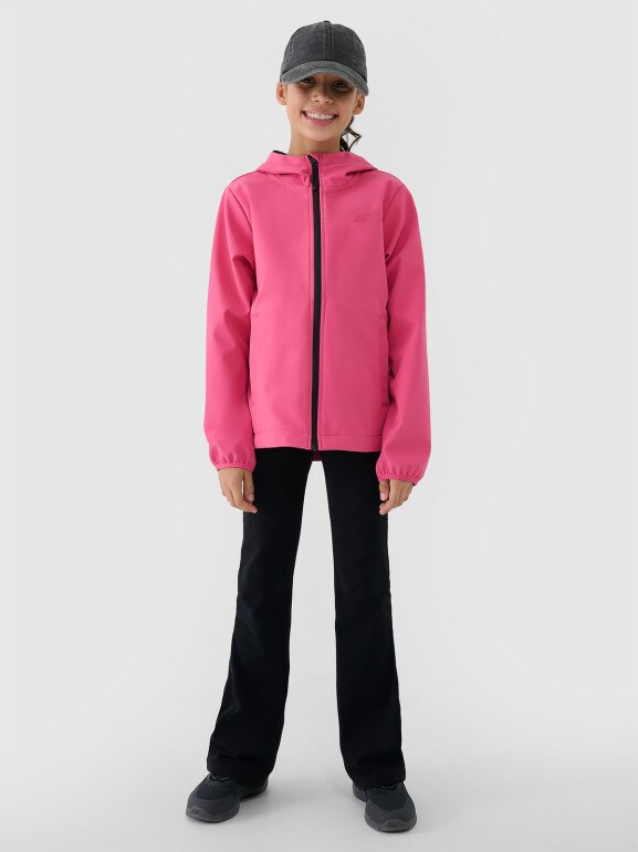 Dziewczęcy softshell 4F 4FJWSS25TSOFF305 - różowy
