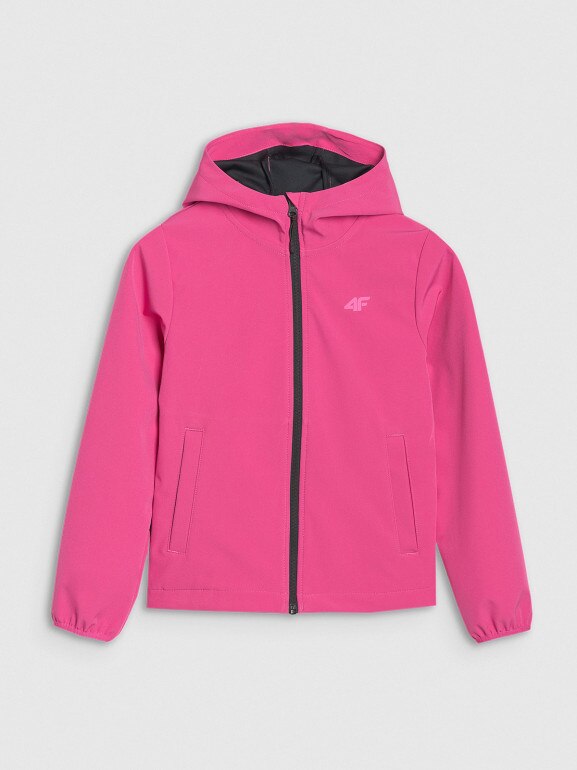 Dziewczęcy softshell 4F 4FJWSS25TSOFF305 - różowy