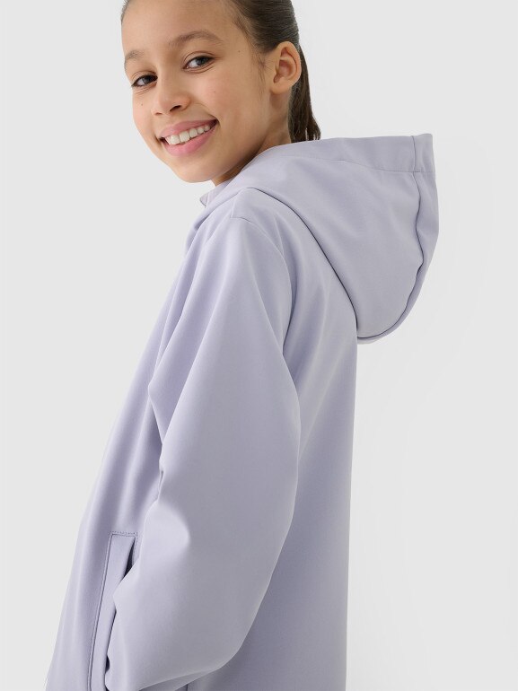 Dziewczęcy softshell 4F 4FJWSS25TSOFF305 - szary