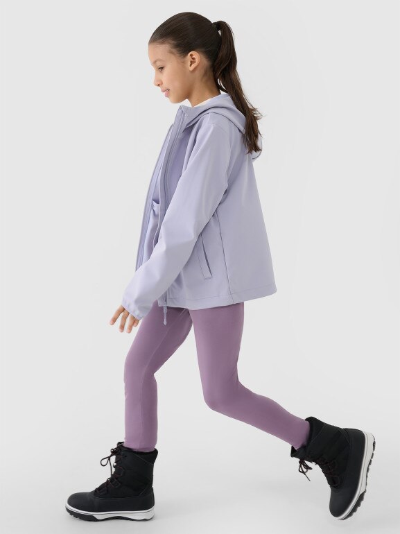 Dziewczęcy softshell 4F 4FJWSS25TSOFF305 - szary