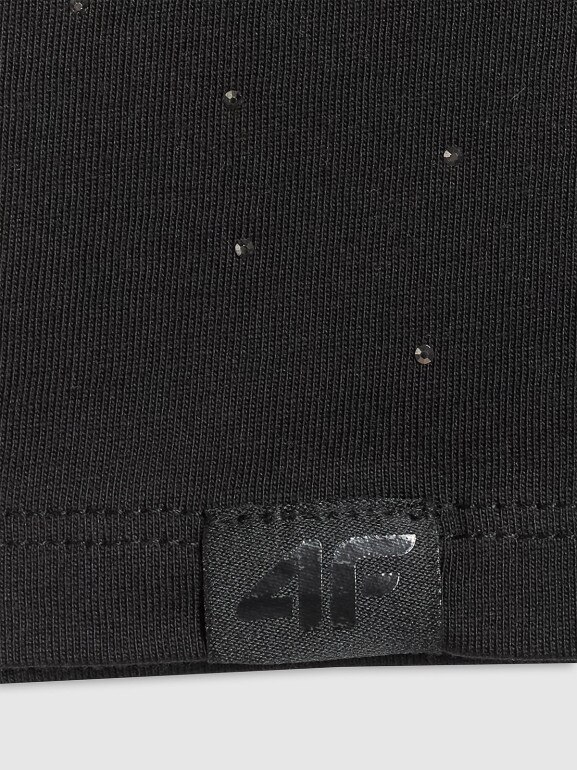 Dziewczęcy t-shirt basic 4F 4FJRSS26TTSHF3454 - czarny