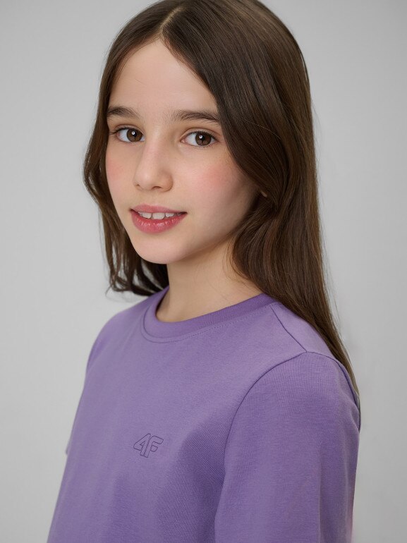 Dziewczęcy t-shirt basic 4F 4FJRSS26TTSHF4011 - multikolor