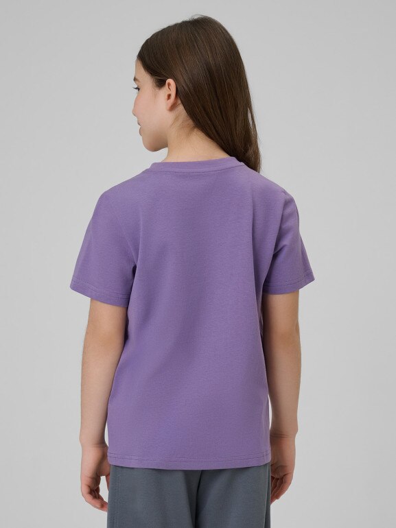 Dziewczęcy t-shirt basic 4F 4FJRSS26TTSHF4011 - multikolor