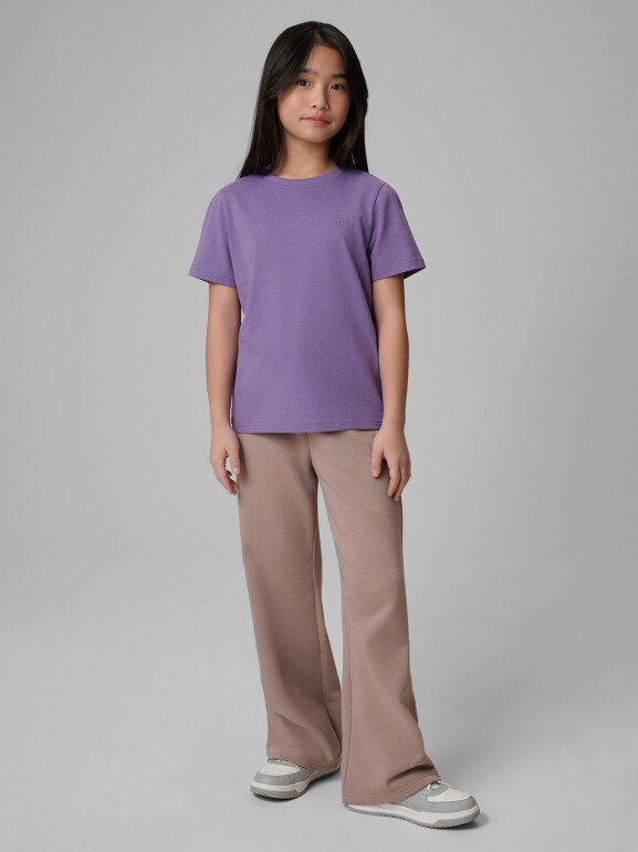 Dziewczęcy t-shirt basic 4F 4FJRSS26TTSHF4011 - multikolor