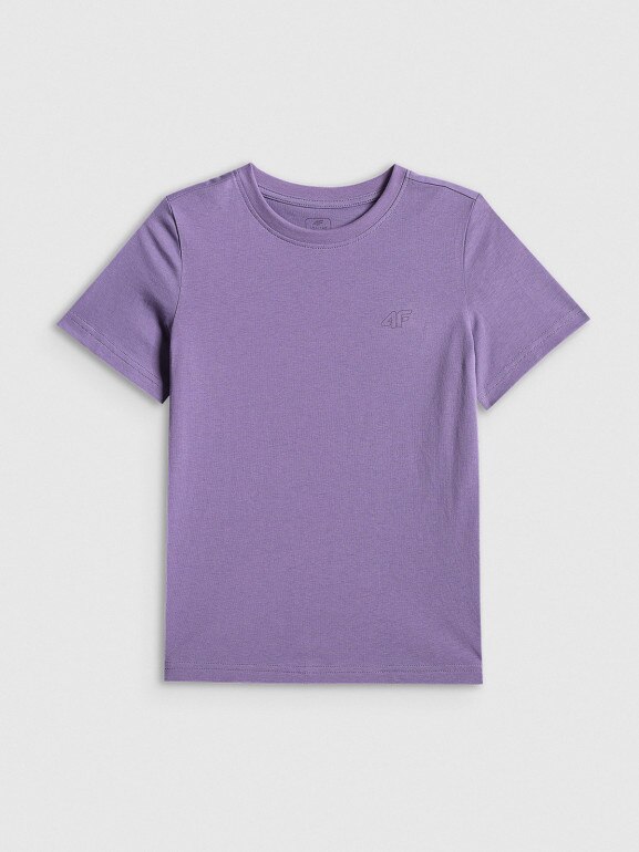 Dziewczęcy t-shirt basic 4F 4FJRSS26TTSHF4011 - multikolor