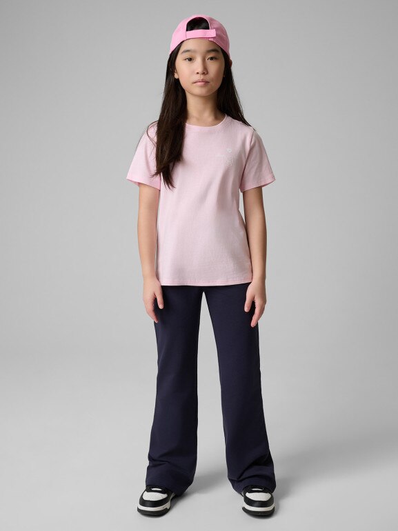Dziewczęcy t-shirt z nadrukiem 4F 4FJRSS26TTSHF3691 - różowy