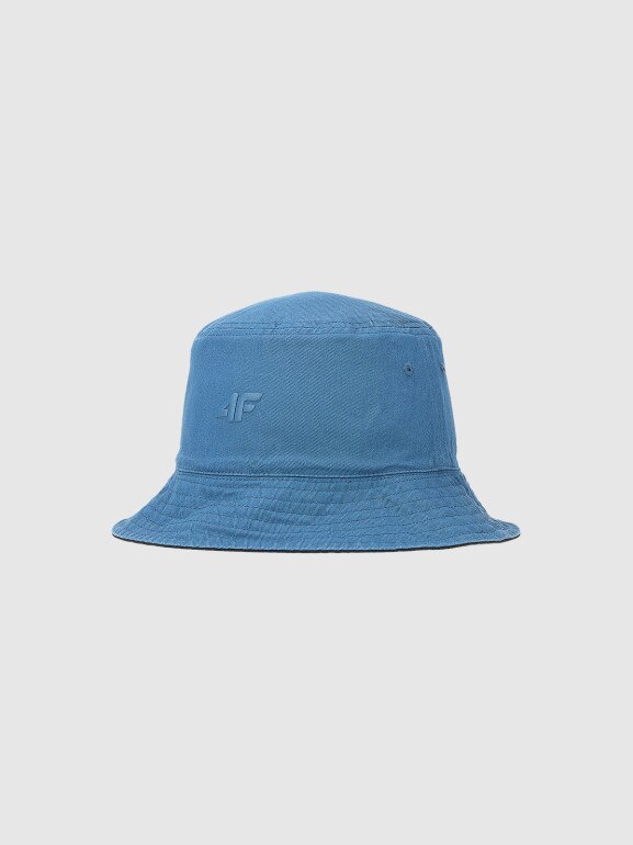 Męski kapelusz bucket hat dwustronny 4F 4FWSS25AHATM017 - czarny