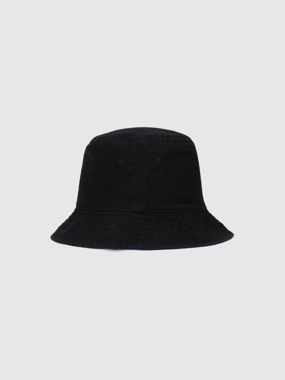 Męski kapelusz bucket hat dwustronny 4F 4FWSS25AHATM017 - czarny