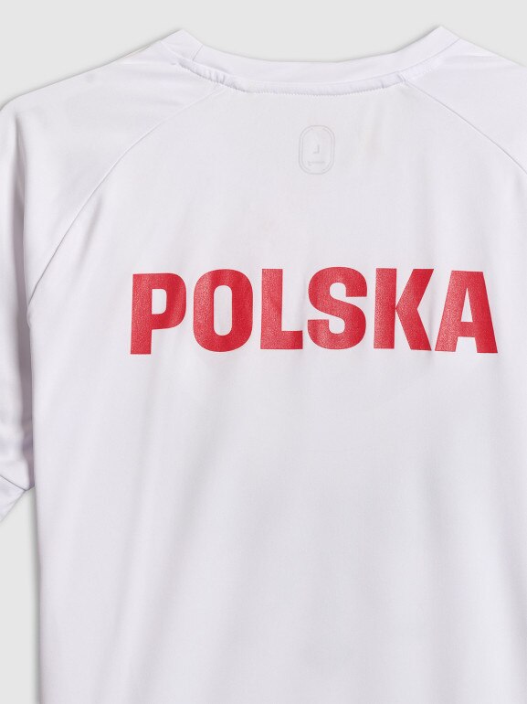 Koszulka kibica uniseks 4F 4FRSS26TFTSM2725 - biała