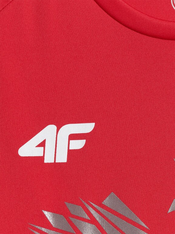Koszulka kibica uniseks 4F 4FRSS26TFTSM2725 - czerwona