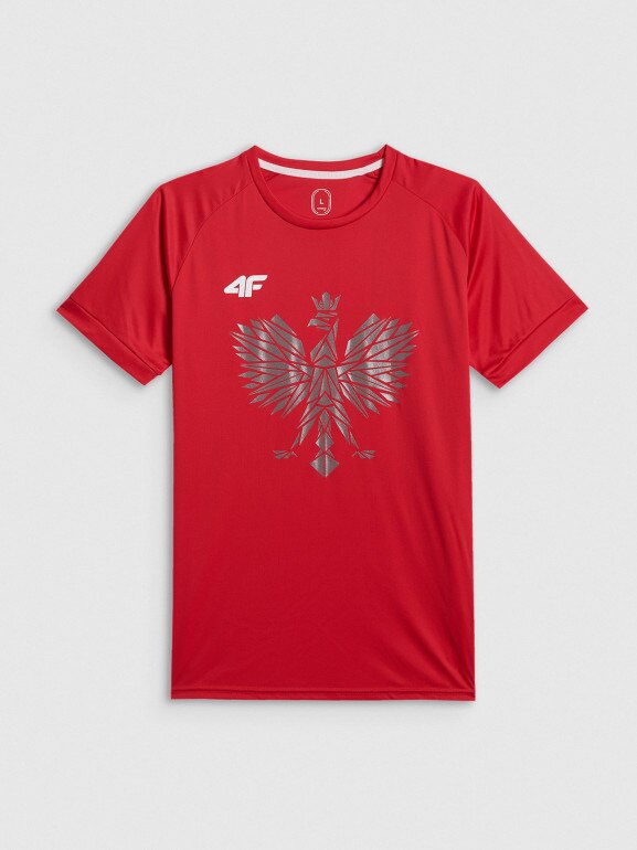Koszulka kibica uniseks 4F 4FRSS26TFTSM2725 - czerwona