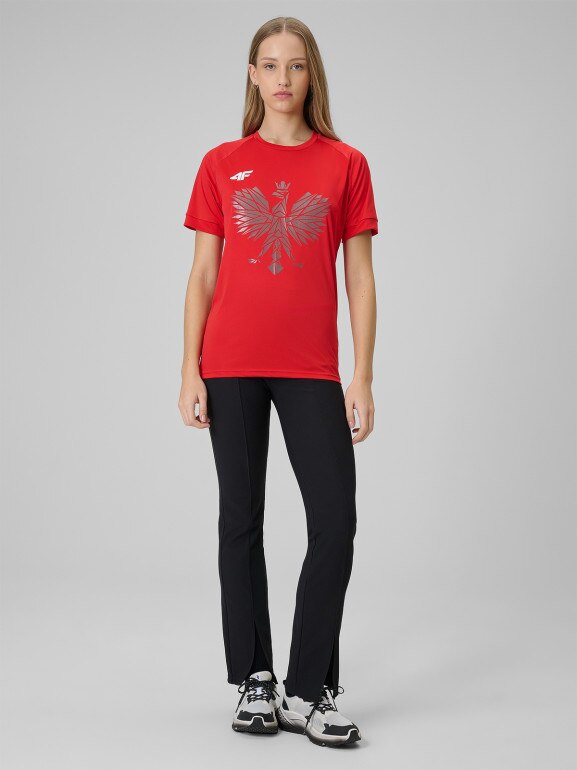 Koszulka kibica uniseks 4F 4FRSS26TFTSM2725 - czerwona