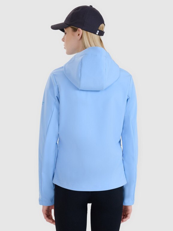 Damski softshell 4F 4FWSS25TSOFF320 - niebieski