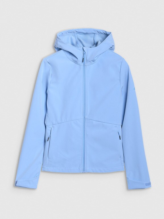 Damski softshell 4F 4FWSS25TSOFF320 - niebieski