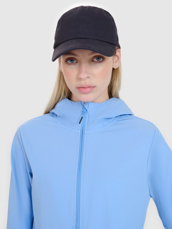 Damski softshell 4F 4FWSS25TSOFF320 - niebieski