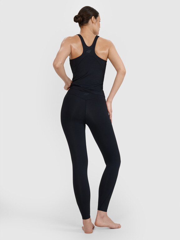 Damskie legginsy do jogi 4F 4FWSS25TFTIF323 - czarne