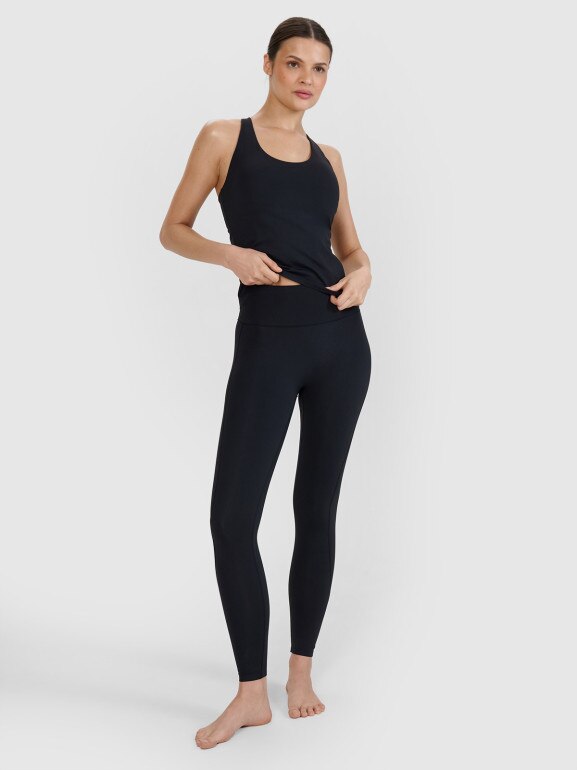 Damskie legginsy do jogi 4F 4FWSS25TFTIF323 - czarne