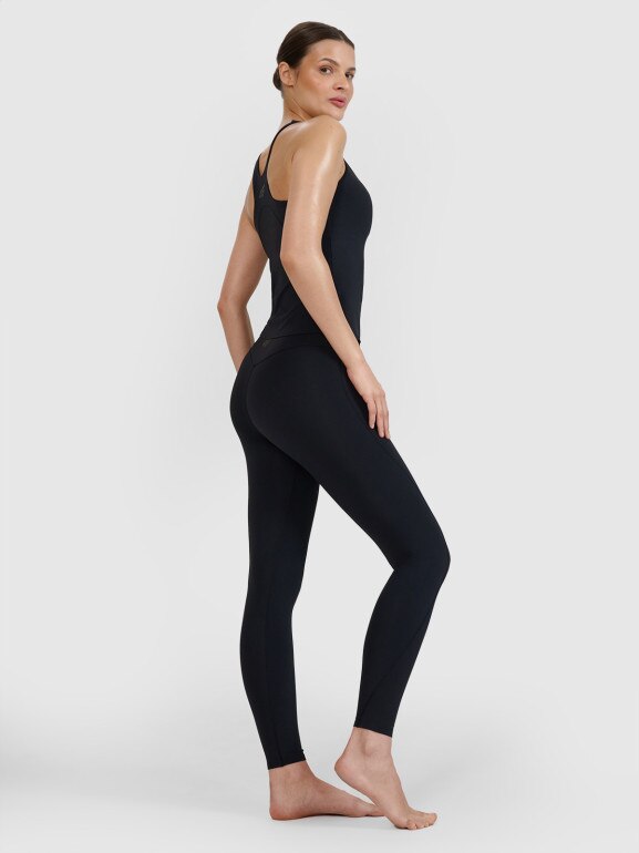 Damskie legginsy do jogi 4F 4FWSS25TFTIF323 - czarne