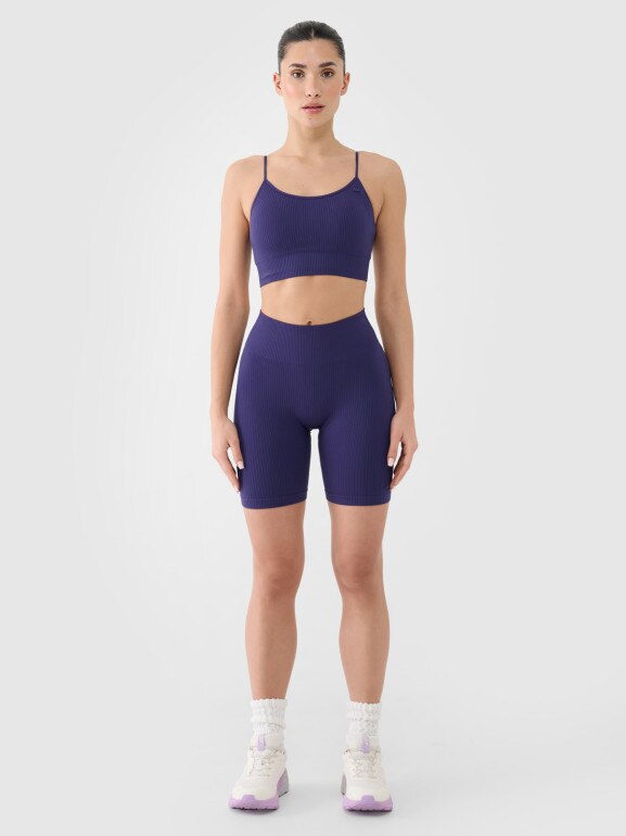 Damskie kolarki treningowe 4F 4FWSS25TFSTF014 - granatowe