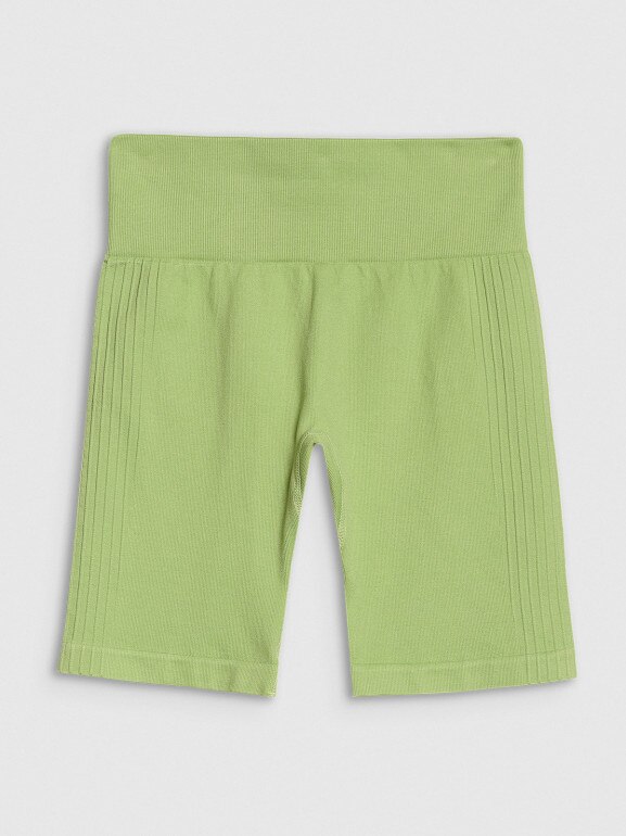 Damskie legginsy kolarki treningowe 4F 4FRSS25TFSTF022 - zielone