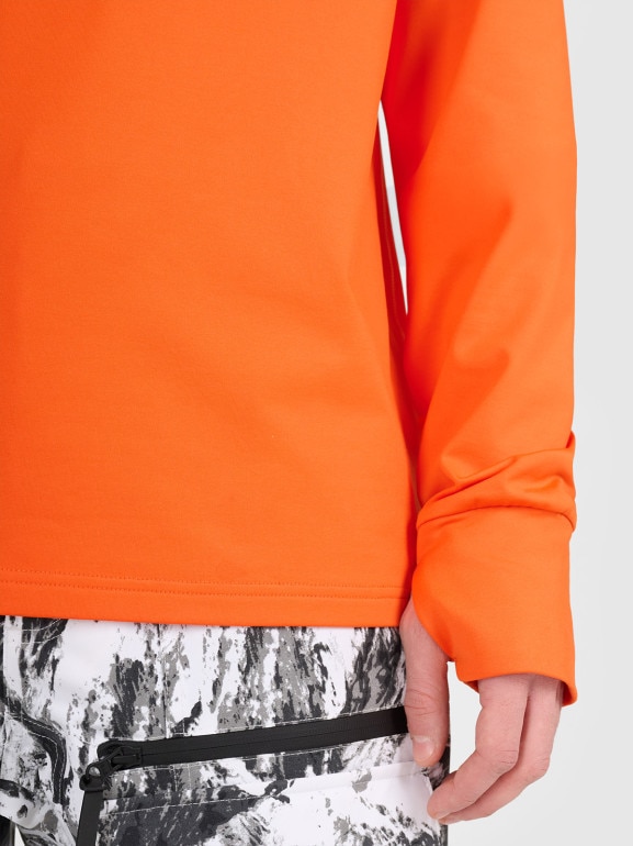 Męska bielizna termiczna ocieplana (góra) 4F 4FWAW25UBRUM089 - pomarańczowa