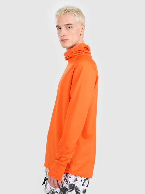 Męska bielizna termiczna ocieplana (góra) 4F 4FWAW25UBRUM089 - pomarańczowa