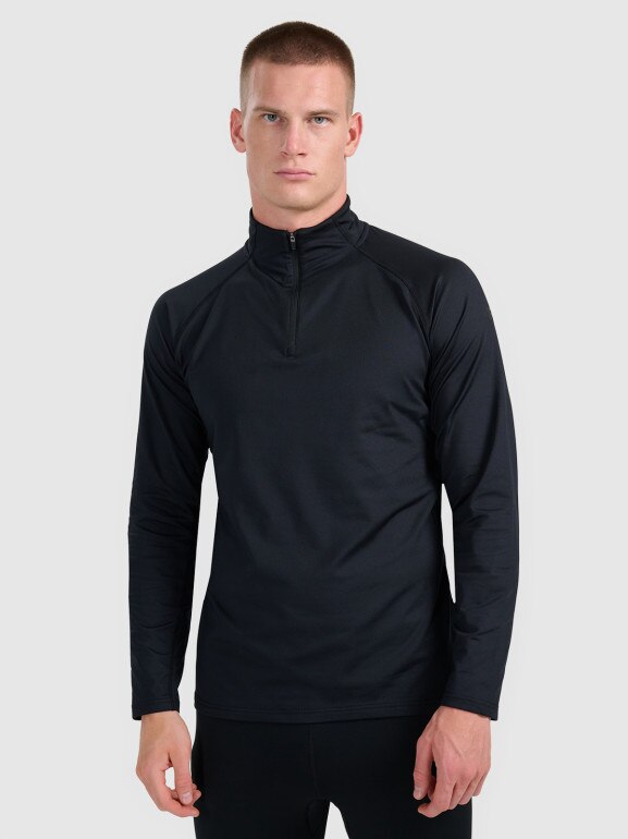 Męska bielizna termiczna ocieplana (góra) 4F 4FWAW25UBRUM101 - czarna