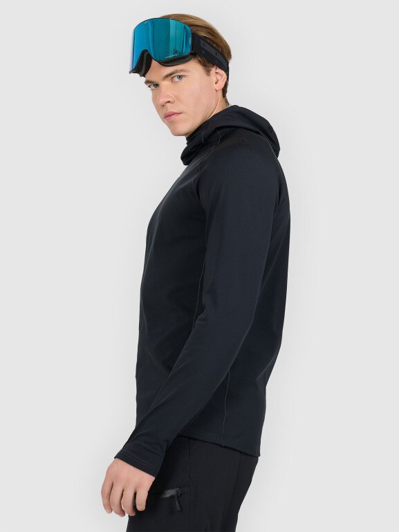 Męska bielizna termiczna z kapturem (góra) 4F 4FWAW25UBRUM100 - czarna