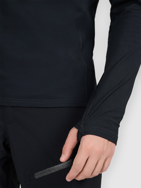 Męska bielizna termiczna z kapturem (góra) 4F 4FWAW25UBRUM100 - czarna