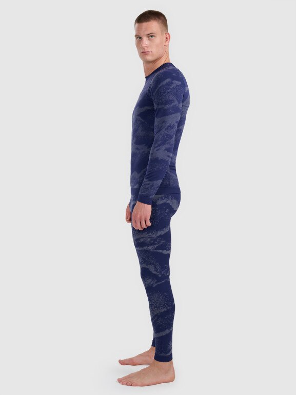 Męska bielizna termoaktywna (dół) 4F 4FWAW25USEAM228 - granatowa
