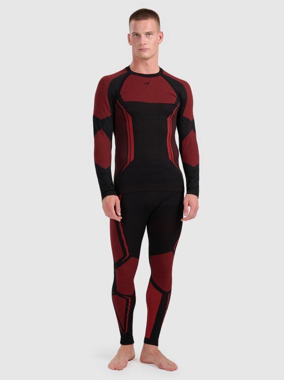 Męska bielizna termoaktywna (góra) 4F 4FRAW25USEAM268 - czerwona