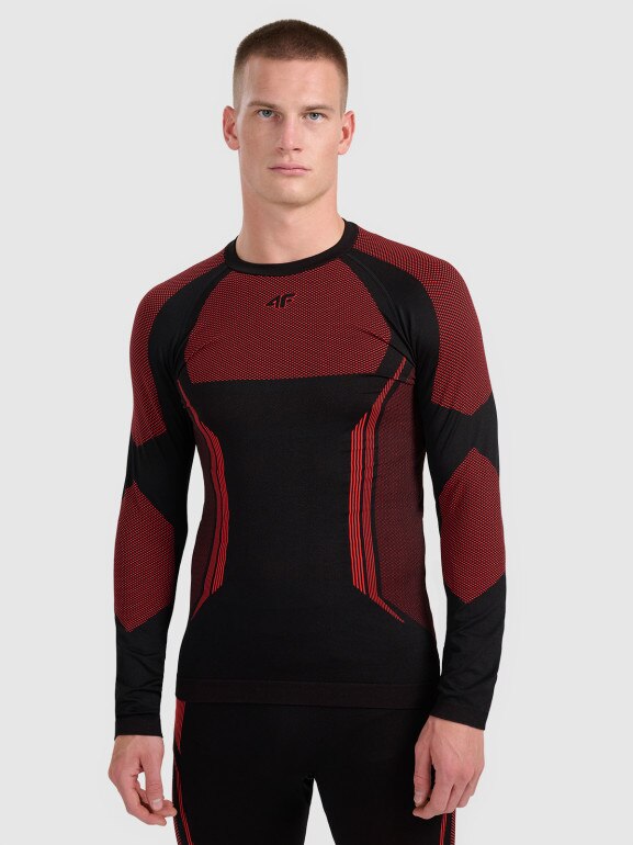 Męska bielizna termoaktywna (góra) 4F 4FRAW25USEAM268 - czerwona