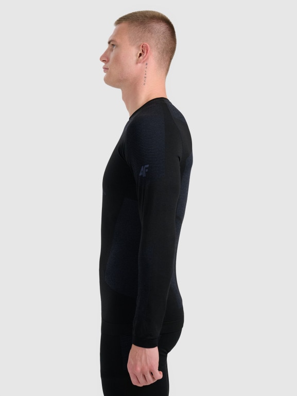 Męska bielizna termoaktywna (góra) 4F 4FWAW25USEAM222 - czarna