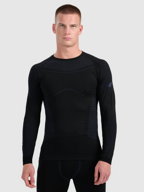 Męska bielizna termoaktywna (góra) 4F 4FWAW25USEAM222 - czarna