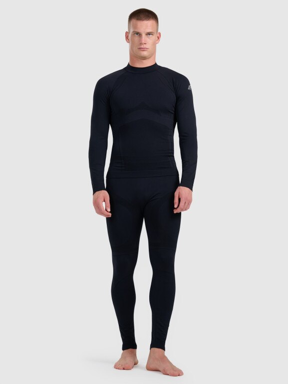 Męska bielizna termoaktywna (góra) 4F 4FWAW25USEAM224 - czarna