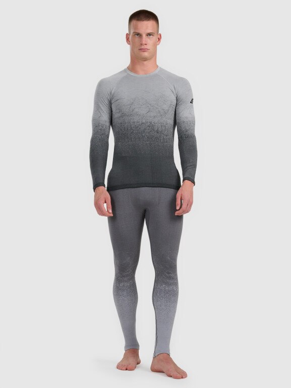 Męska bielizna termoaktywna (góra) 4F 4FWAW25USEAM231 - szara