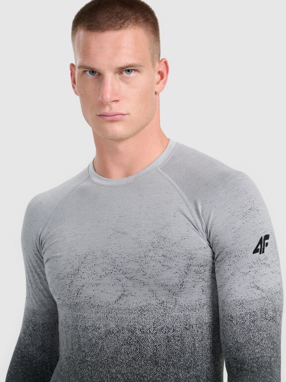 Męska bielizna termoaktywna (góra) 4F 4FWAW25USEAM231 - szara