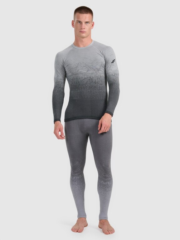 Męska bielizna termoaktywna (góra) 4F 4FWAW25USEAM231 - szara