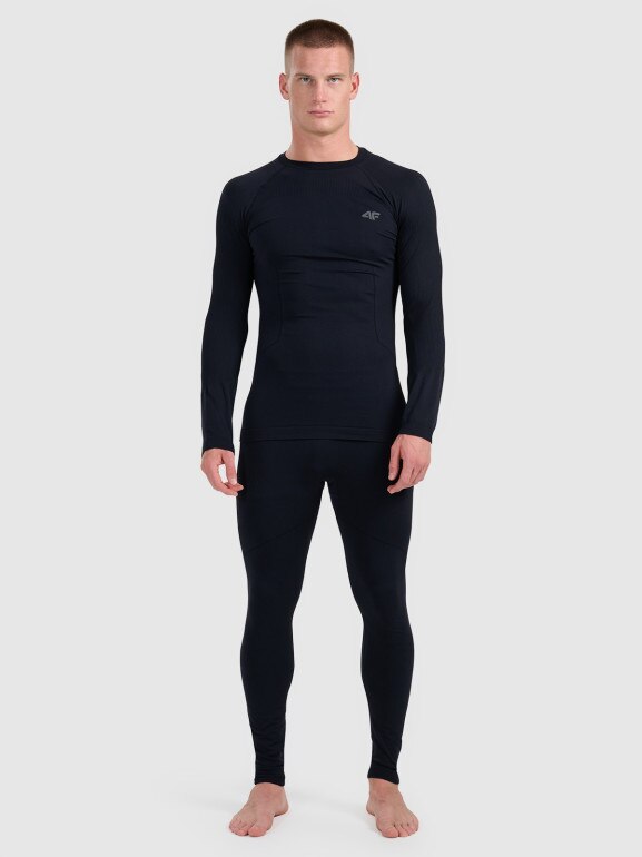 Męska bielizna termoaktywna (góra) 4F 4FWAW25USEAM233 - czarna