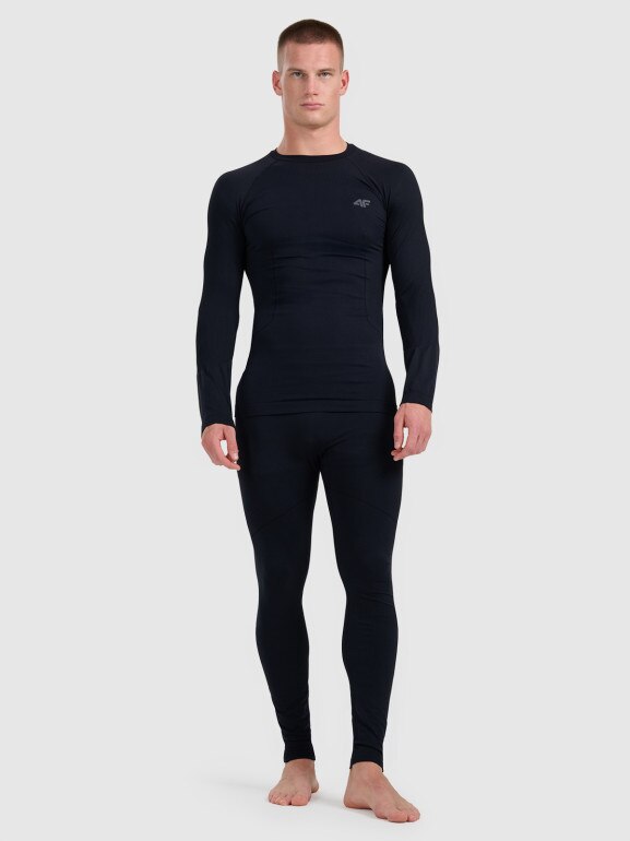 Męska bielizna termoaktywna (góra) 4F 4FWAW25USEAM233 - czarna