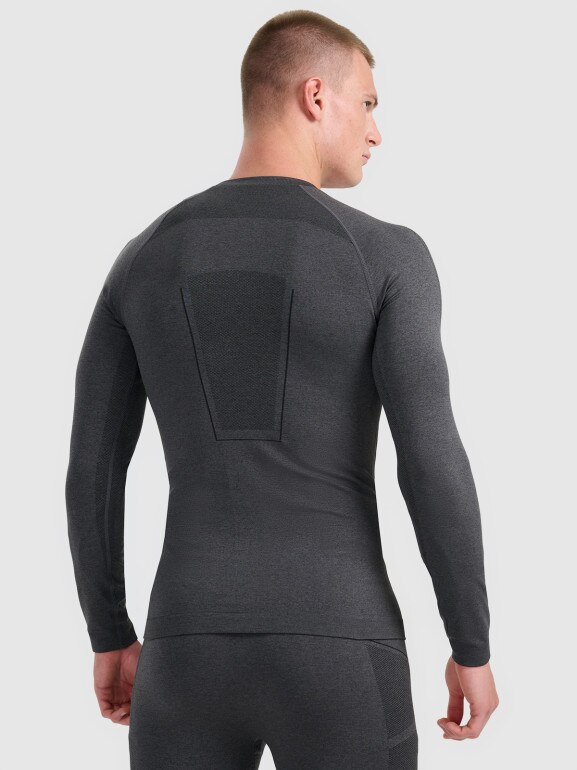 Męska bielizna termoaktywna (góra) 4F 4FWAW25USEAM237 - szara