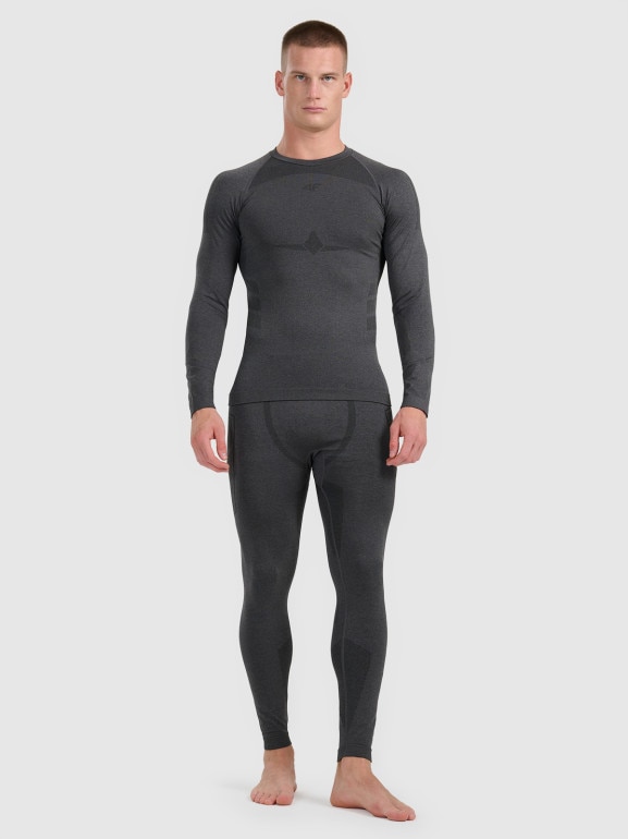 Męska bielizna termoaktywna (góra) 4F 4FWAW25USEAM237 - szara