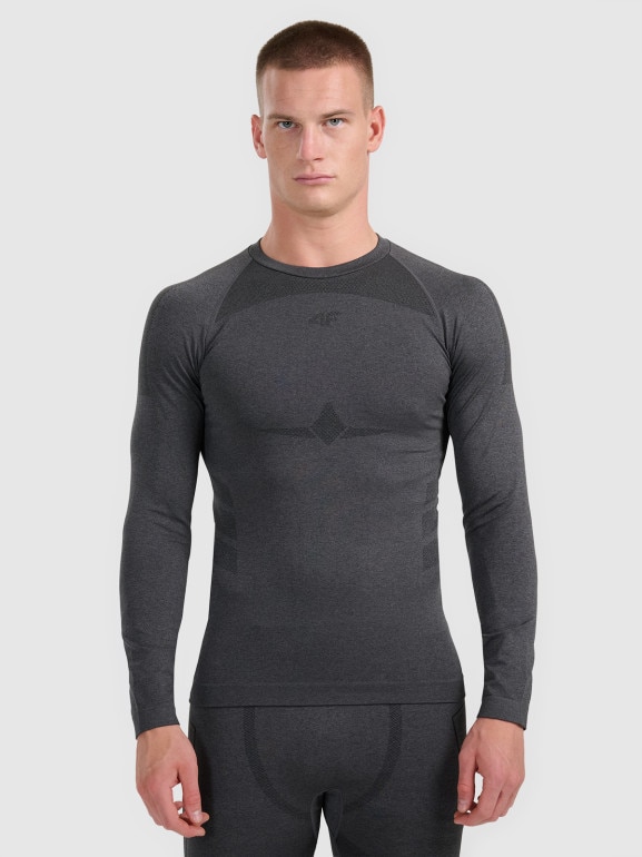 Męska bielizna termoaktywna (góra) 4F 4FWAW25USEAM237 - szara