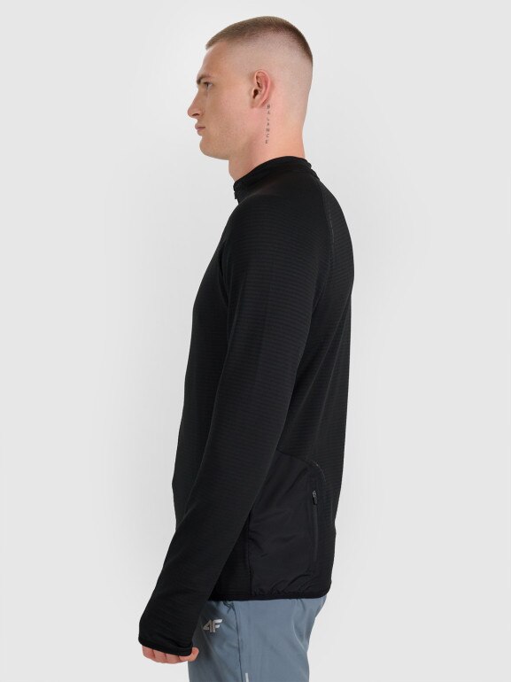 Męska bluza do biegania 4F 4FWAW25TFSWM575 - czarna