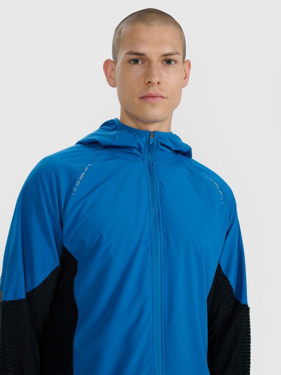Męska bluza do biegania w terenie 4F 4FWAW25TFSWM582 - niebieska