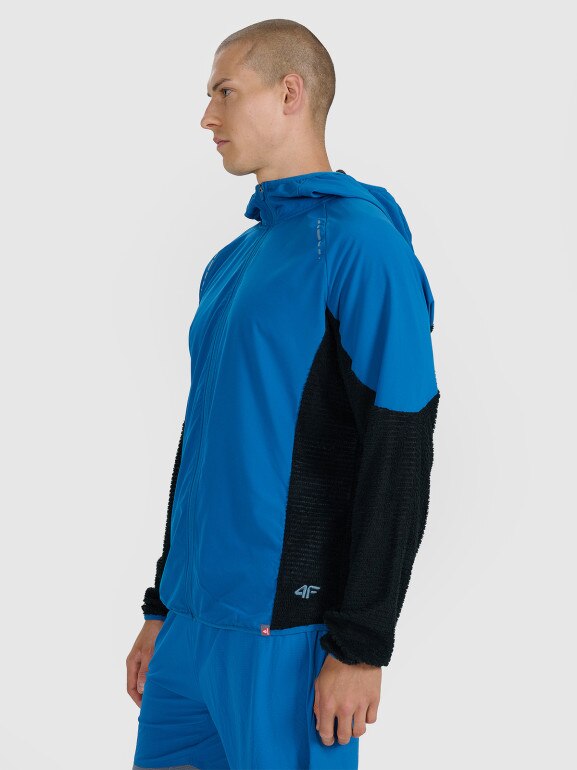 Męska bluza do biegania w terenie 4F 4FWAW25TFSWM582 - niebieska