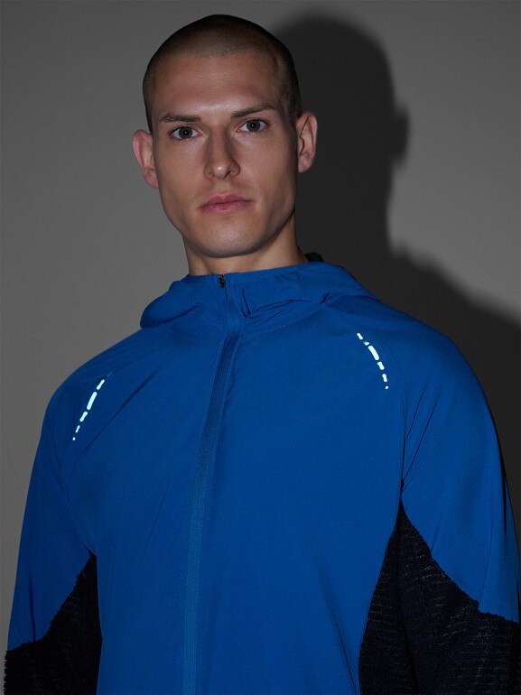 Męska bluza do biegania w terenie 4F 4FWAW25TFSWM582 - niebieska